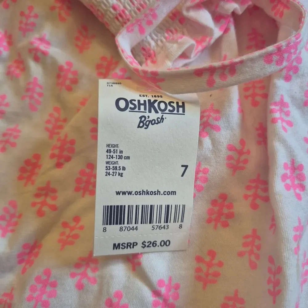OshKosh B'gosh White Tank Top with Pink Floral Print